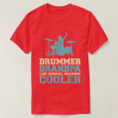 T-shirt Grand-Père De Drummer Comme Un Grand-Père Régulier (Design devant)