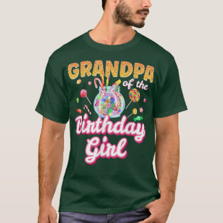 T-shirt Grand-Père De Filles Anniversaire Candy Famille Th
