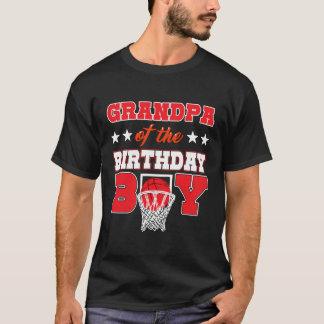T-shirt Grand-Père De La Fête De Basketball De L'Anniversa