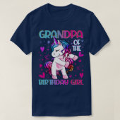 T-shirt Grand-père de la fille d'anniversaire Flossing Uni (Design devant)