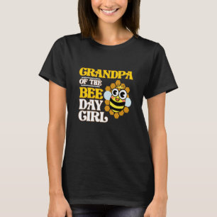 T-shirt Grand-Père De La Fille De La Fête D'Abeille Miel A