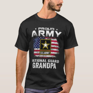 T-shirt Grand-Père De La Garde Nationale De L'Armée Fière 