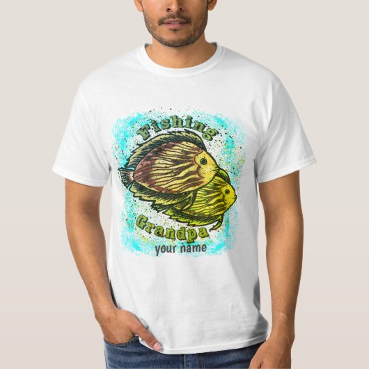 T-shirt Grand-père de la pêche (Devant)