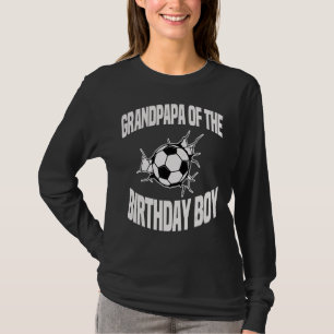 T-shirt Grand-Père De L'Anniversaire Boy Soccer Ball Team 