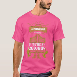 T-shirt Grand-Père De L'Anniversaire Cowboy Western Rodeo 