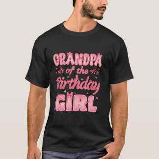 T-shirt Grand-Père De L'Anniversaire Fille Coquette Bow Fa