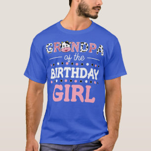 T-shirt Grand-père de l'anniversaire fille ferme vache pap