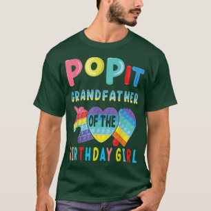 T-shirt grand-père de l'anniversaire fille Pop It Unicorn 