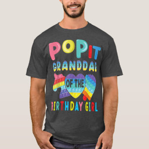 T-shirt grand-père de l'anniversaire fille Pop It Unicorn 