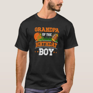 T-shirt Grand-Père De L'Anniversaire Football Football Foo
