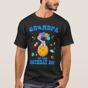 T-shirt Grand-Père De L'Anniversaire Garçon Astronaute Spa