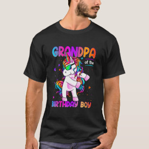 T-shirt Grand-père de l'anniversaire garçon Dabbing Unicor