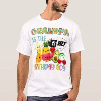 T-shirt Grand-Père De L'Anniversaire Garçon Famille Fruits