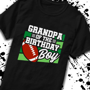 T-shirt Grand-père de l'anniversaire Garçon garçons Footba