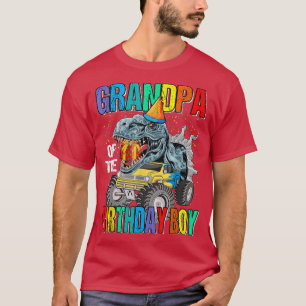 T-shirt Grand-Père De L'Anniversaire Garçon Monster Camion