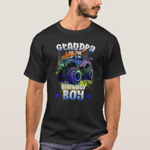T-shirt Grand-Père De L'Anniversaire Garçon Monster Trucks