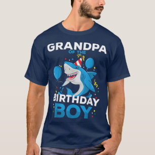 T-shirt Grand-père de l'Anniversaire Garçon Requin Ocean M