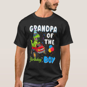 T-shirt Grand-Père De L'Anniversaire Garçon Trex Dinosaur 