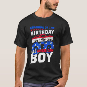 T-shirt Grand-Père De L'Anniversaire Tout Américain Garçon