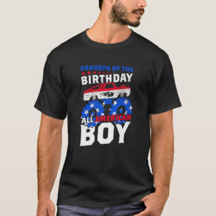 T-shirt Grand-Père De L'Anniversaire Tout Américain Garçon