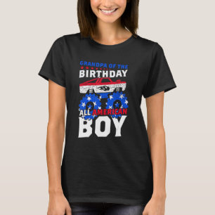 T-shirt Grand-Père De L'Anniversaire Tout Américain Garçon