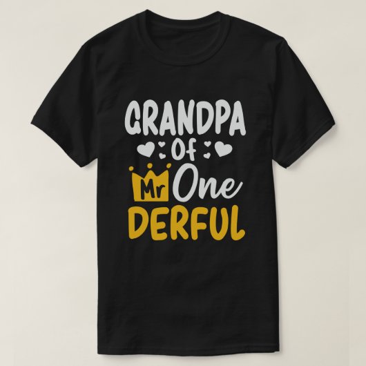 T-shirt Grand-père de M. Onederful 1er anniversaire corres (Design devant)