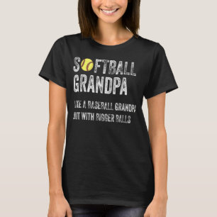 T-shirt Grand-père de softball comme un grand-père de base
