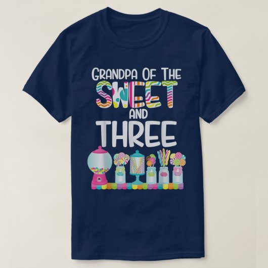 T-shirt Grand-père de The Sweet and Three Candy Birthday L (Design devant)