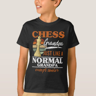 T-shirt Grand-Père D'Échecs Comme Un Grand-Père Normal Éch