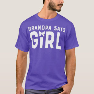 T-shirt Grand-père dit Girl Gender Team Reveal Grand-père