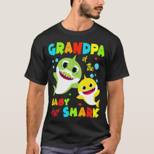 T-shirt Grand-Père Du Bébé Requin Anniversaire Grand-P