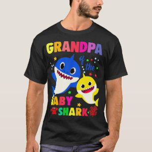 T-shirt Grand-Père Du Bébé Requin Anniversaire Grand-Père