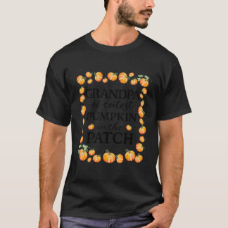 T-shirt Grand-Père Du Citrouille Le Plus Fou Dans Le Patch