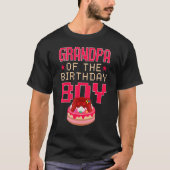 T-shirt Grand-père du garçon d'anniversaire Gamepad corres (Devant)