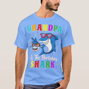 T-shirt Grand-Père Du Requin Anniversaire Famille Annivers