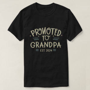 T-shirt grand-père est 2024, Promoted To Grandpa Est. 2024