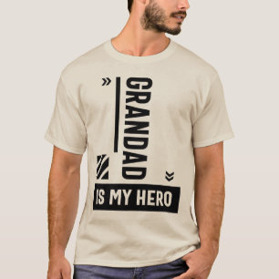T-shirt Grand-père est mon cadeau de héros pour grand-père