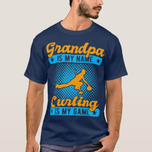 T-shirt Grand-père est mon nom Curling est mon jeu Drôle c