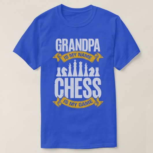 T-shirt Grand-Père Est Mon Nom Échecs Est Mon Jeu (Design devant)