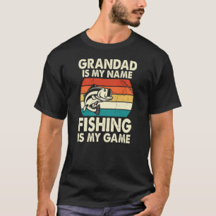 T-shirt Grand-père est mon nom la pêche est mon jeu