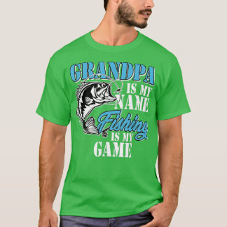 T-shirt Grand-Père Est Mon Nom Pêche Game Outfit Men Papa