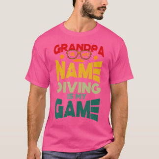 T-shirt Grand-Père Est Mon Nom Plongée Est Mon Jeu Grand-P