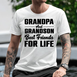 T-shirt Grand-Père Et Grand-Fils Meilleurs Amis De La Vie