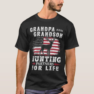 T-shirt Grand-Père Et Grand-Fils Partenaires De Chasse À V