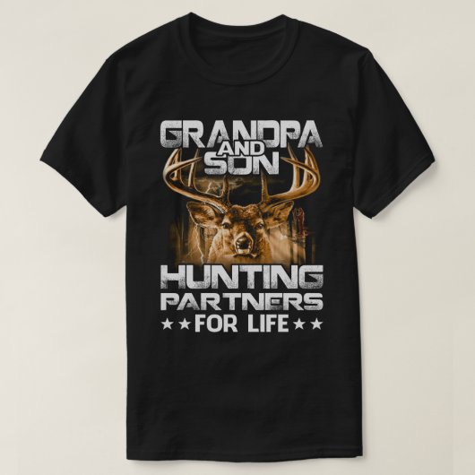 T-shirt Grand-père et Son Hunting Partners For Life T-Shir (Design devant)