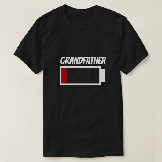T-shirt Grand-père Faible Humour d'énergie de batterie (Design devant)