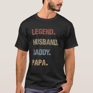 T-shirt Grand-père Fête des pères Légende Mari papa Papa P
