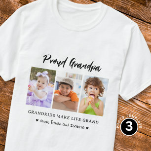 T-shirt Grand-père Fiers, petits-enfants Font la vie Grand
