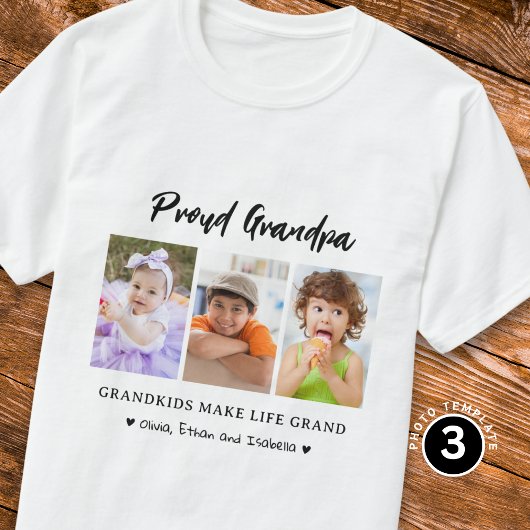 T-shirt Grand-père Fiers, petits-enfants Font la vie Grand