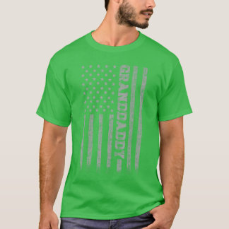 T-shirt Grand-père fille du drapeau américain